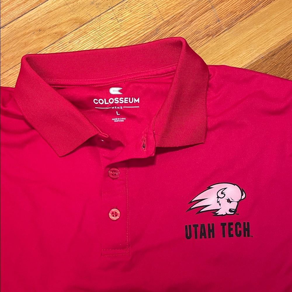 NCAA Utah Tech Men’s Red Polo Shirt University College Sports Fans